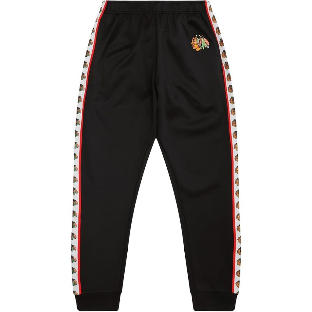 FOCO Men's NHL Team Color Stripe Logo Track Suit Pants - Chicago Blackhawks, Size XXL