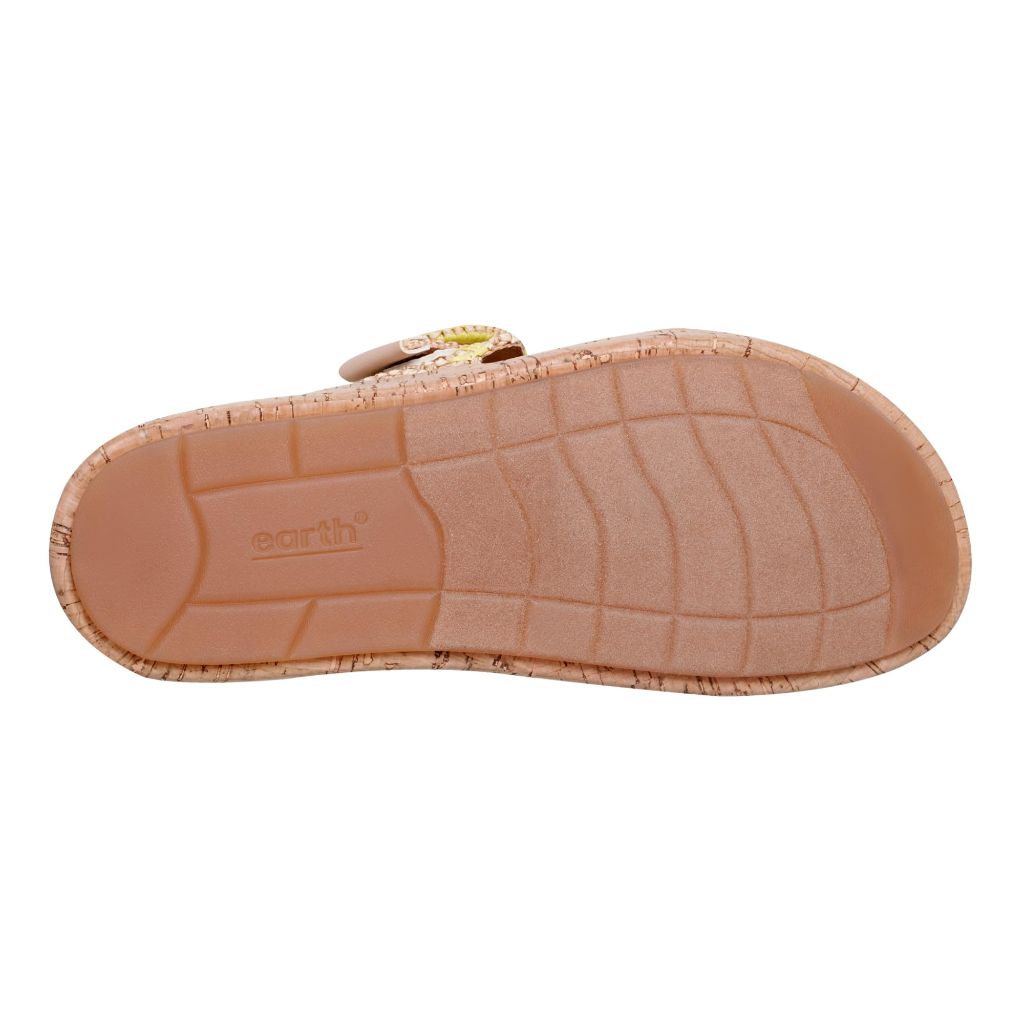 Earth Subtle Platform Wedge Sandals, Light Natural 110 - size 9M