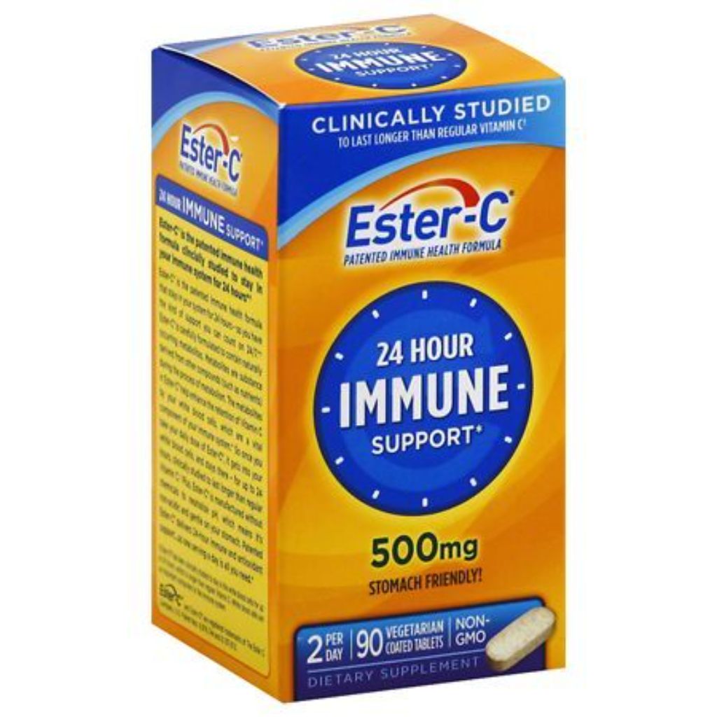 Ester-C 500 mg 24 Hour Vitamin C Tablets for Immune Support  90 Count