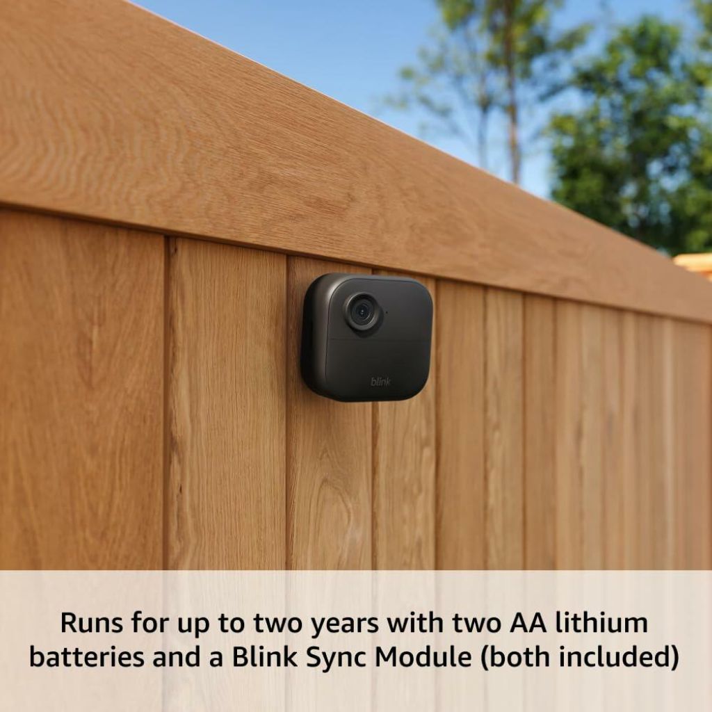 Blink Outdoor 4 Wireless Smart Security Cameras, 1080p HD, Black, 2 Cams