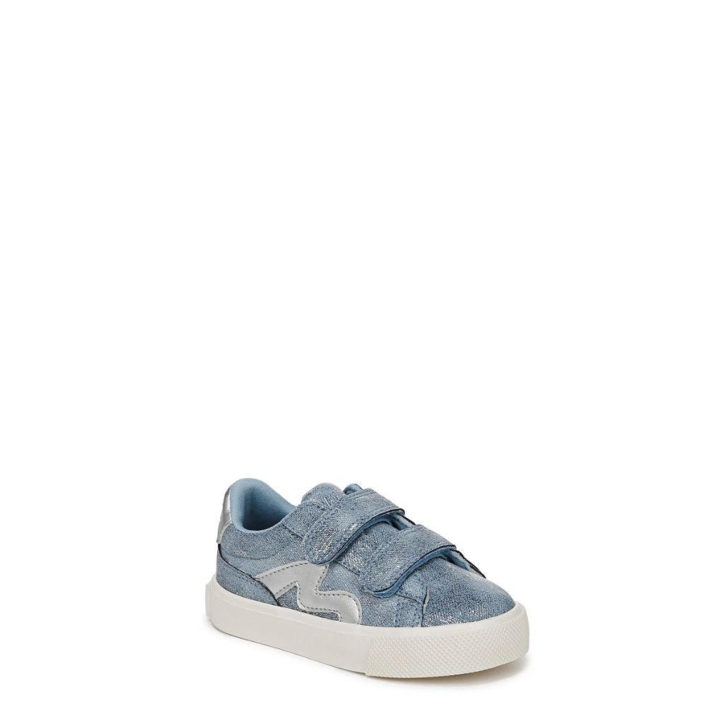 Blowfish Malibu Kids' Vice-B-T Sneaker Toddler Shoes (Denim/Silver Faux Leather) - Size 6.0 M