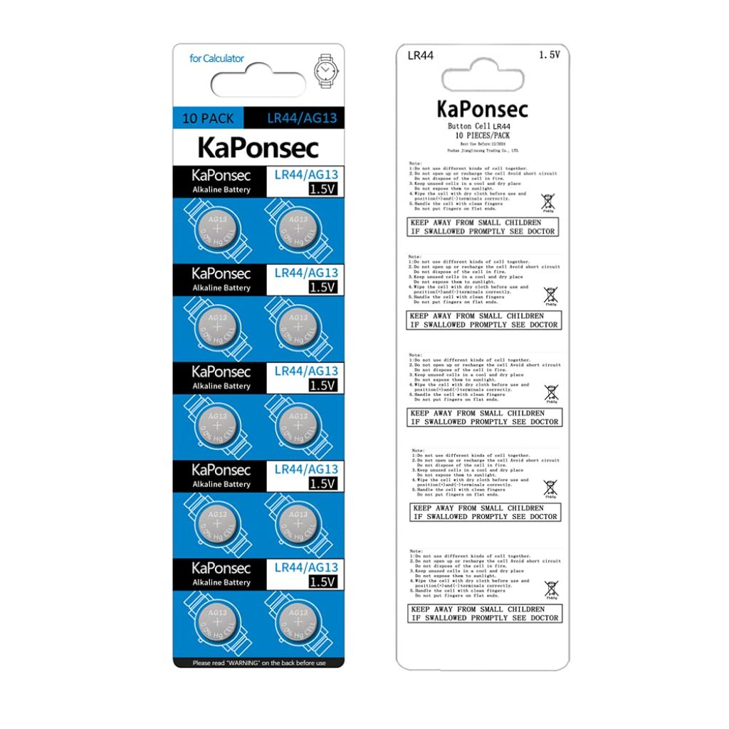KaPonsec 30Packs AG13 LR44 A76 SR44 303 357 1.5V Button Coin Cell Battery