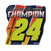 Rico Industries NASCAR Racing 2025 Daytona 500 Champion Shape Cut Pennant - Home and Living Room Décor - Soft Felt EZ to Hang