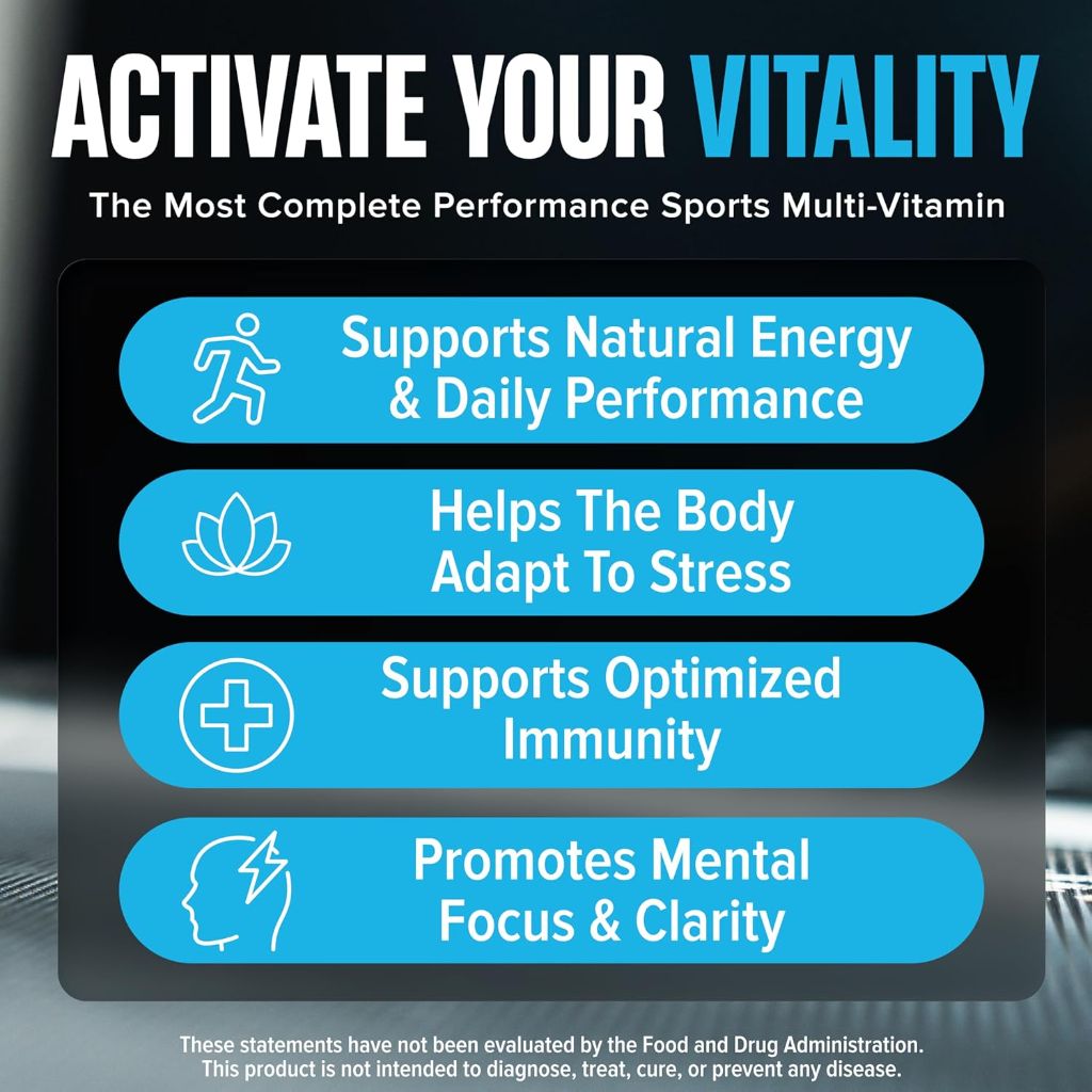 Nutrex Research Vitadapt Complete Sports Multivitamin for Men - 24 Vitamins (90 Capsules)