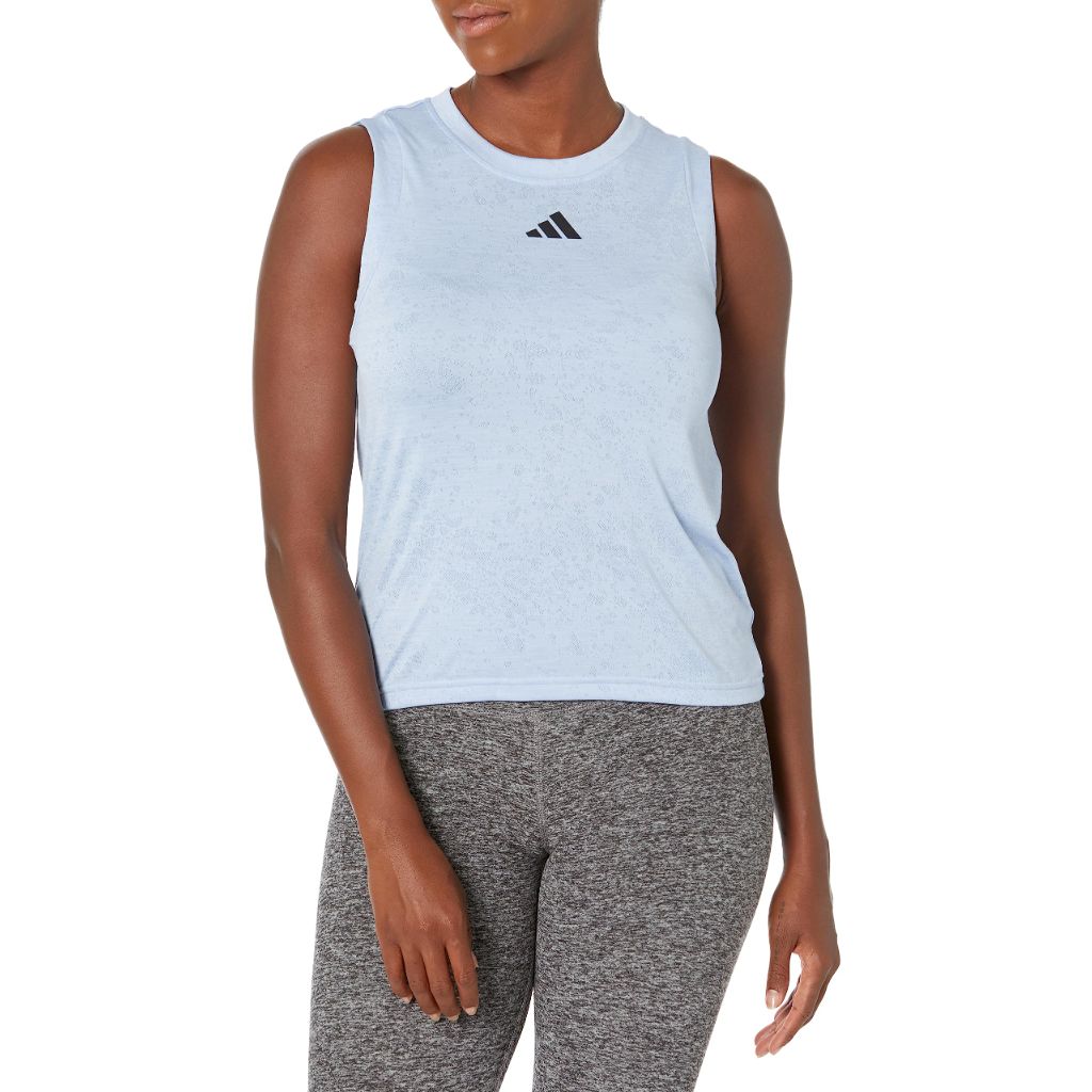 SZ L, Adidas Women's Standard Tennis Match Tank, Blue Dawn