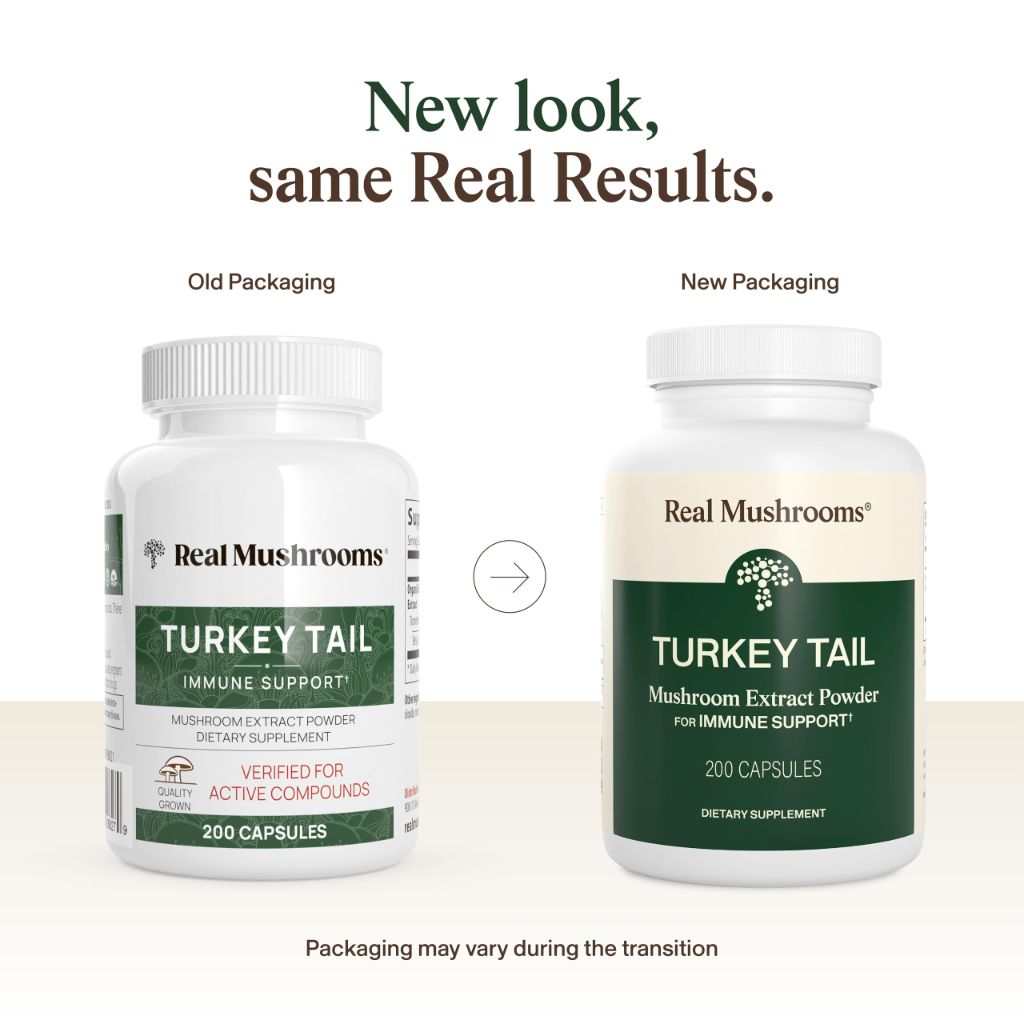 Real Mushrooms Turkey Tail Capsules – 200ct