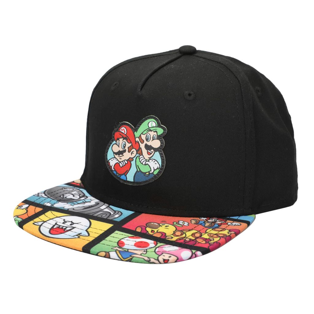 Super Mario Bros Friends & Foes Youth Baseball Cap & Wallet Set Multicolored