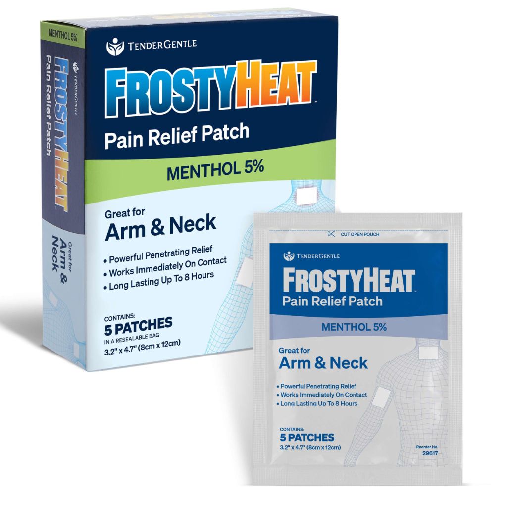 GeriGentle Frosty Heat 5% Menthol Pain Relief Patches for Arm and Neck - 5ct.