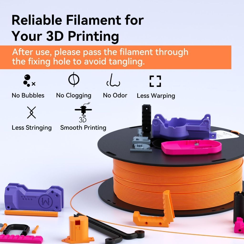 Kexcelled PLA 3D Printer Filament Spool (2.2lbs) Dimensional Accuracy +/-0.03mm - Red, 1.75mm
