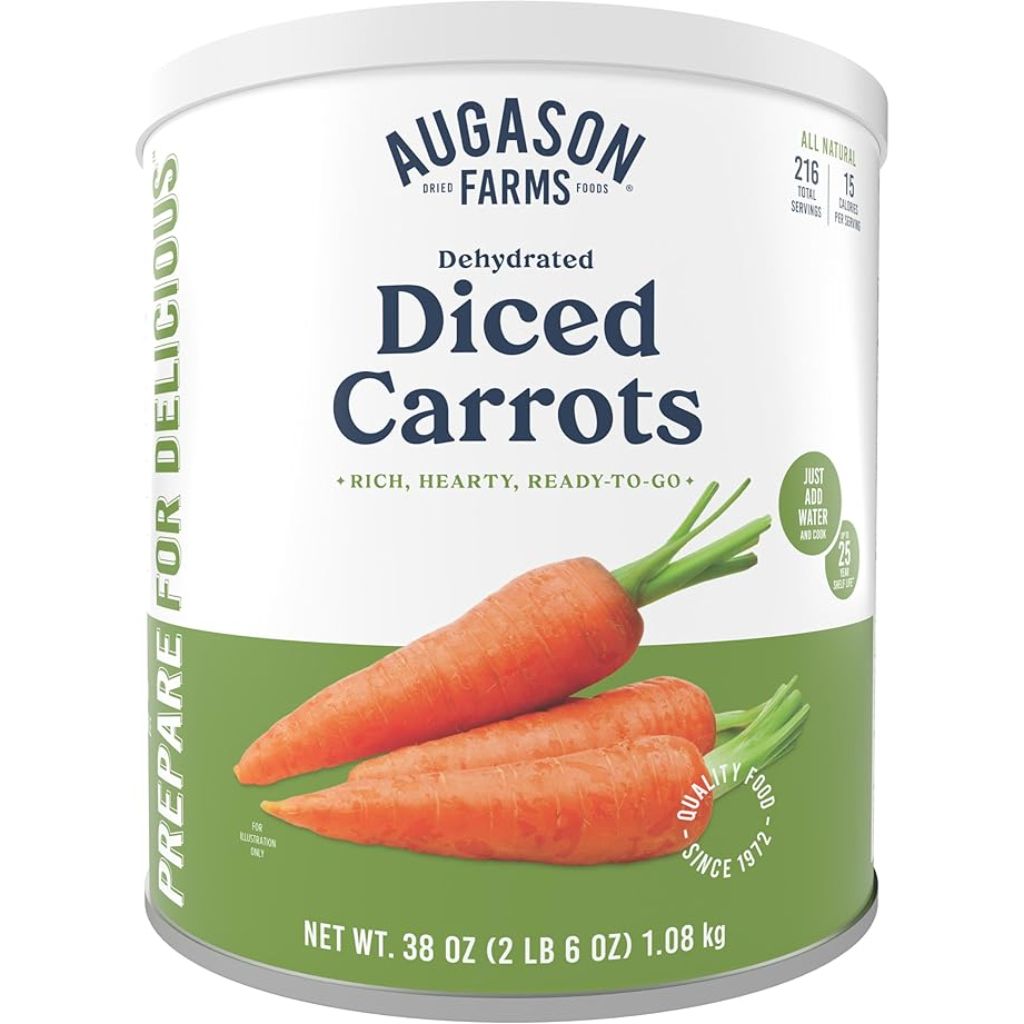Augason Farms Diced Carrots, Emergency Food Supply, 38oz (216 Servings)