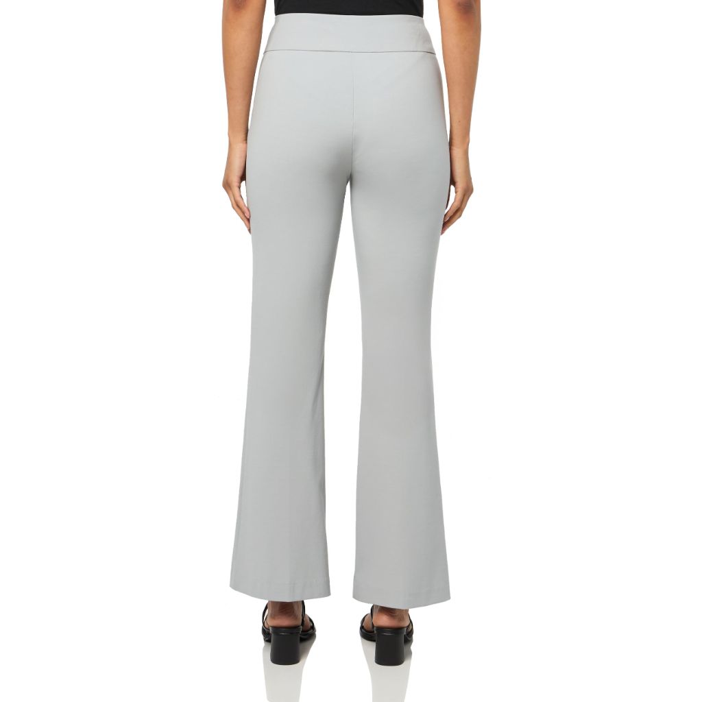 SZ 12, SLIM-SATION Wide Band Elastic Waist Pull On Flare Leg Pant, Sky Grey