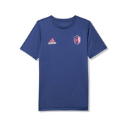 SZ XS, Adidas Unisex Youth Kid's Sporting Kansas City MLS Short Sleeve T-Shirt, Team Navy Blue