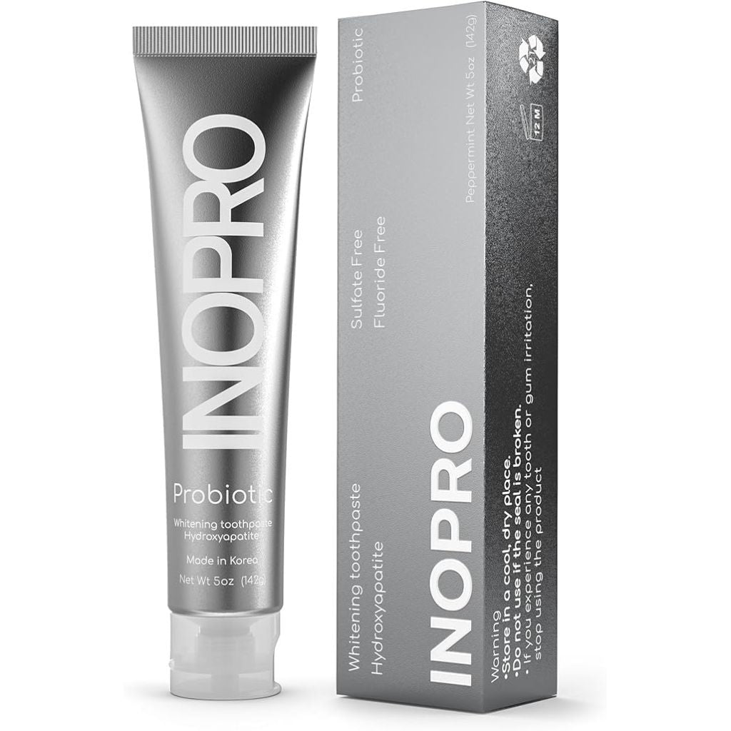 InoPro Whitening Hydroxyapatite Toothpaste with Probiotic for Sensitive Teeth, 5oz