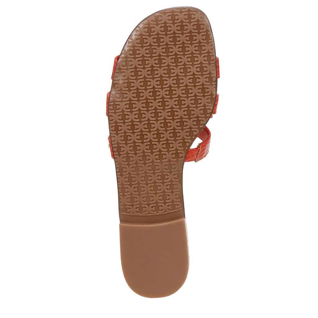 SZ 5M, Sam Edelman Women's Bay Flat Sandal Terra | Orange