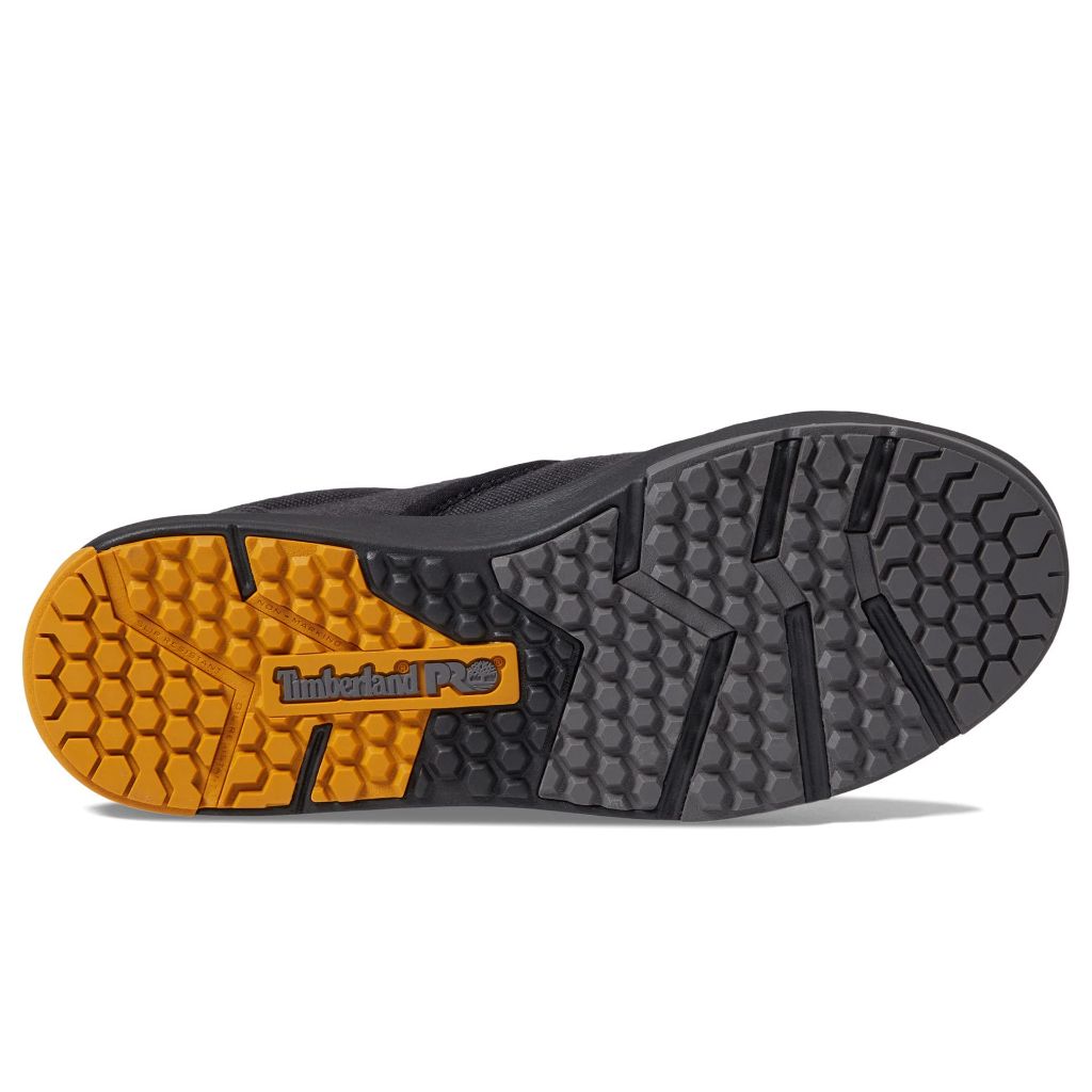 Timberland PRO Men's Berkley Slip-On Composite Safety Toe Industrial Casual Work Shoe, Grey/Yellow, 5M