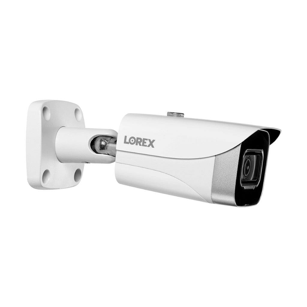 Lorex 4K Metal Bullet Ultra HD IP Security Camera (White, 2-pack) with 100-Feet 4K RG59/Power Cable