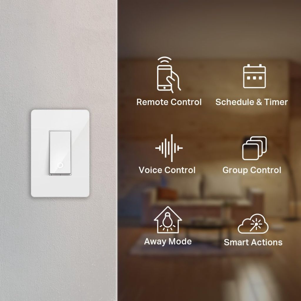 Kasa Smart Light Switch HS200P3, Single Pole, Needs Neutral Wire, 3 Count -Pack of 1 , White