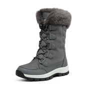 DREAM PAIRS Women's Waterproof Winter Snow Boots, Dark/Grey - Size 6.5