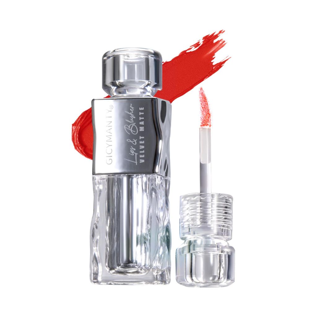 GICYMANTY Matte Lip Stain Mousse Texture Waterproof Lip Tint Cheeks Blush Dual-use, Long Lasting (Dusk Rose Kiss)