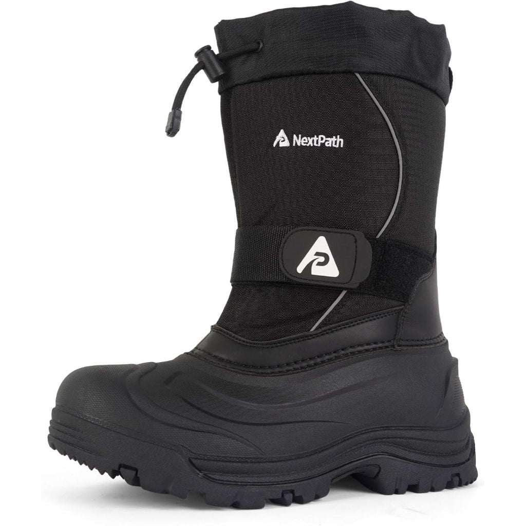 SZ 7, Nextpath- Men's Snow Boots 12/14 inch Snow Boots For Men Waterproof | Black