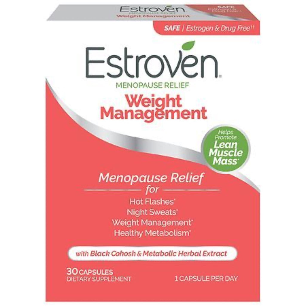 Estroven Menopause Relief with Weight Management Dietary Supplement Capsules - 30ct