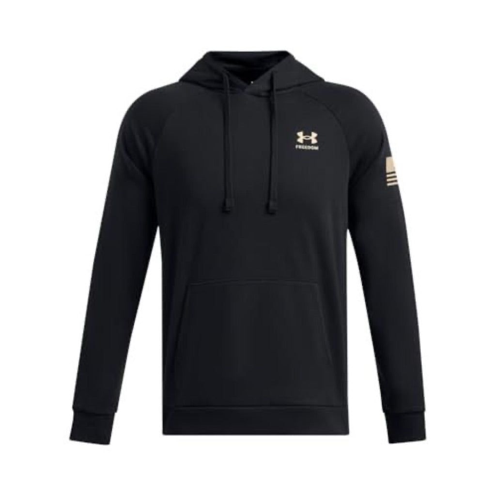 Under Armour Men's Freedom Flag Hoodie, Black/Desert Sand, Size X-Small
