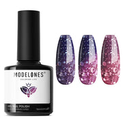 modelones Glitter Soak-Off UV Gel Polish - Midnight Blue Purple, #0659