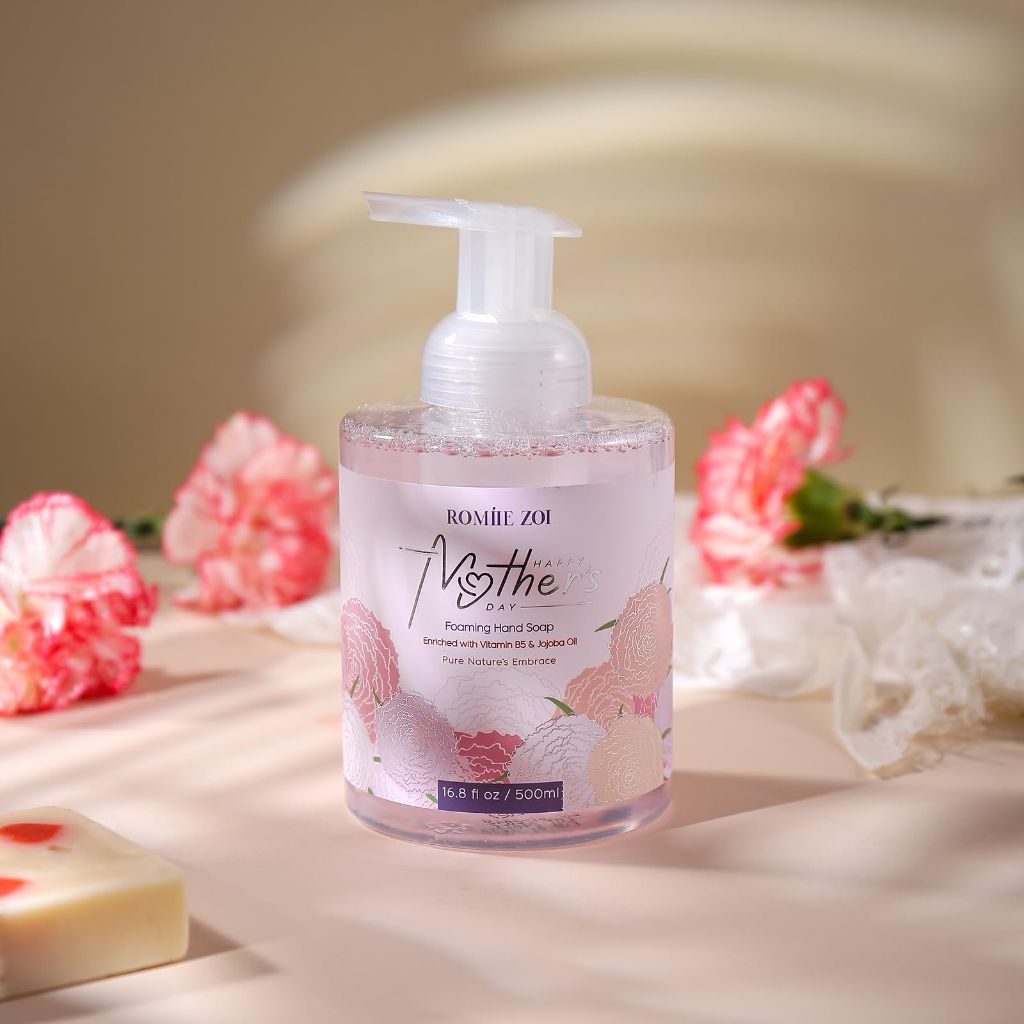 ROMIIE ZOI Foaming Hand Soap, Rose Scented Aroma - 500 ML / 16.8 FL OZ