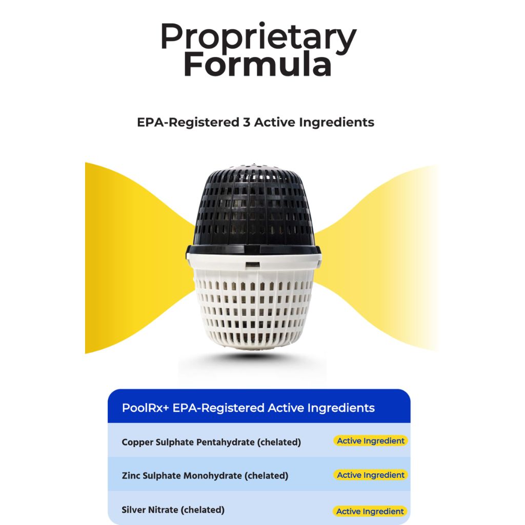 PoolRX+ Mineral Algicide Pool Unit for 20k-30k Gal Pools - Single Unit