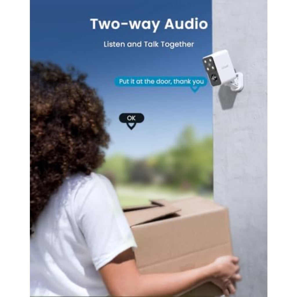 ieGeek Wireless Outdoor Security Camera, Pan Rotating 180°, 2.4G Wi-Fi with 2K Color Night Vision