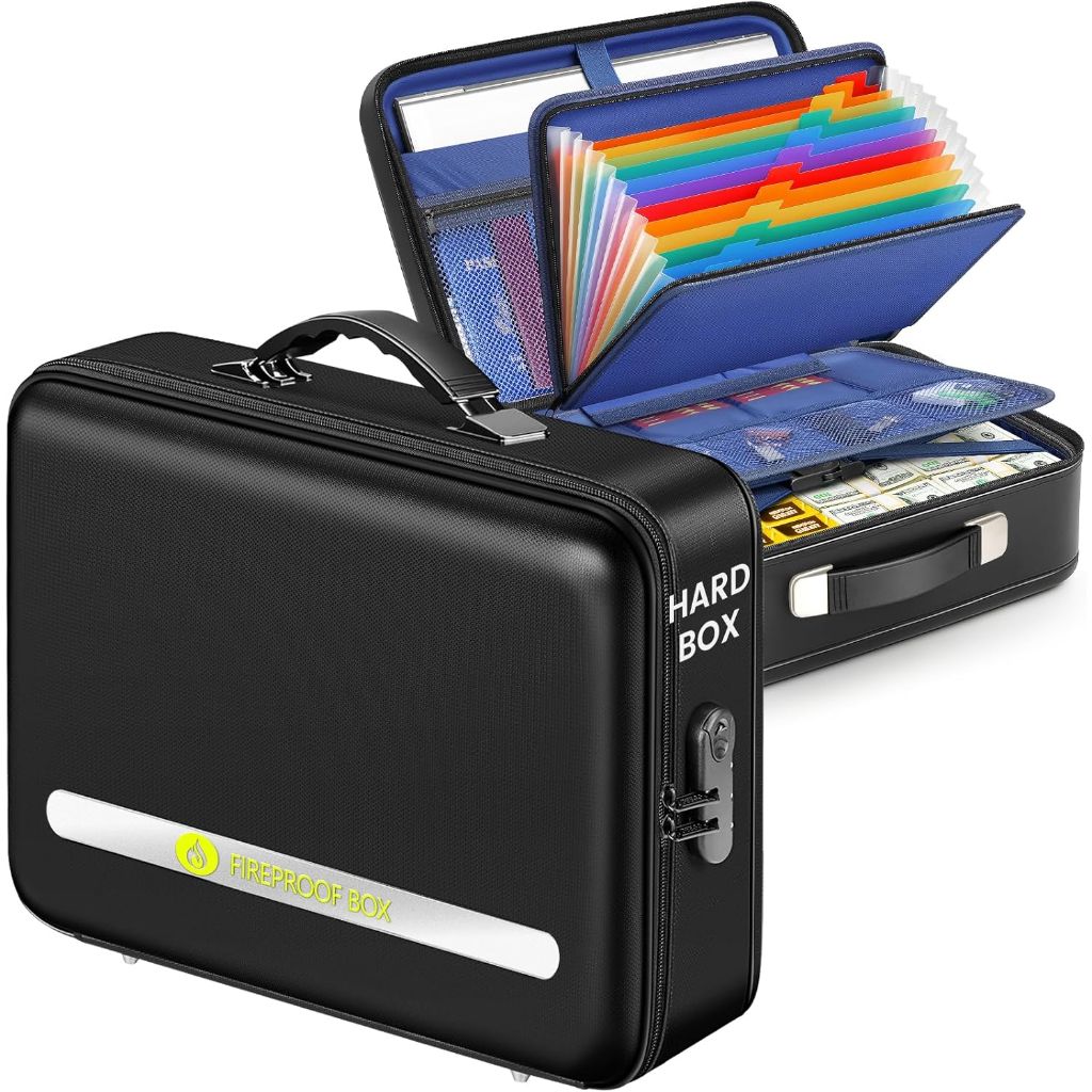 DEEGO Fireproof Document Box Hard Case