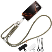 CJCRQU 3-in-1 Detachable Mobile Phone Lanyard Adjustable Crossbody  -Light green