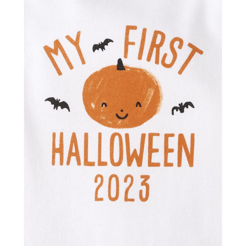 SZ 9-12 MTHS, The Children's Place Unisex-Baby And Newborn Long Sleeve Graphic Bodysuit My First Halloween