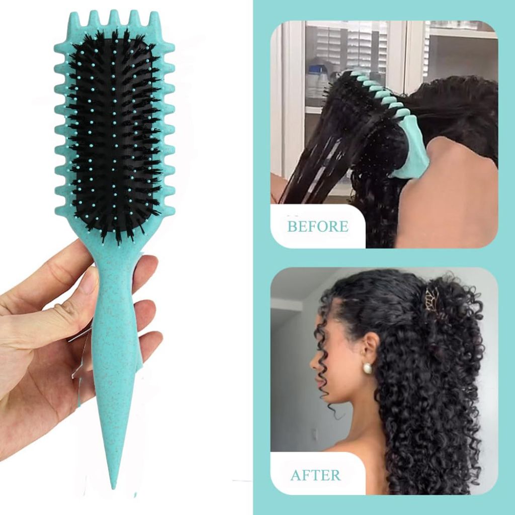 Curl Defining Brush For Curly Hair (Green)