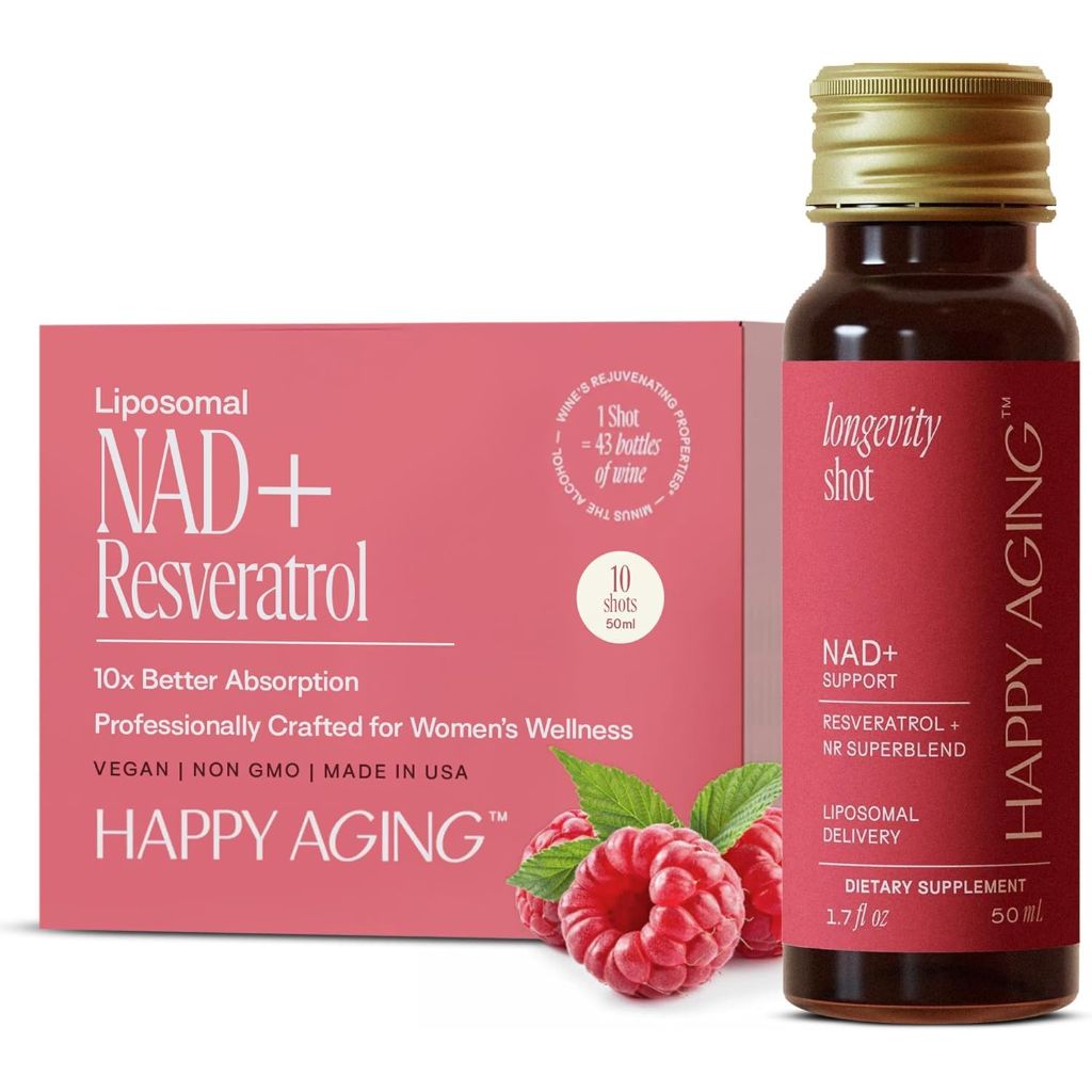 Happy Aging Liquid NAD+ Supplement for Women  | 10 Shots, 30-Day Supply