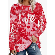 Roshop Women's Love Graphic Long Sleeve T-Shirt - Size Large