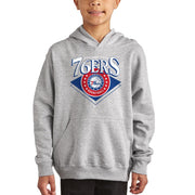 Junk Food NBA - Philadelphia 76ers - Court Classic - Officially Licensed Youth Pullover Fleece Hoodie, XL