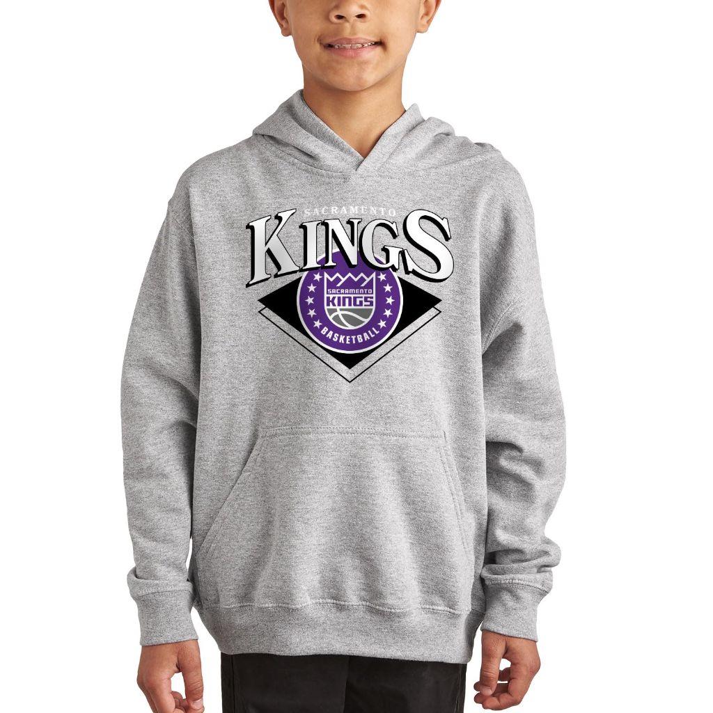 Junk Food NBA - Sacramento Kings - Court Classic - Officially Licensed Youth Pullover Fleece Hoodie for Boys and Girls