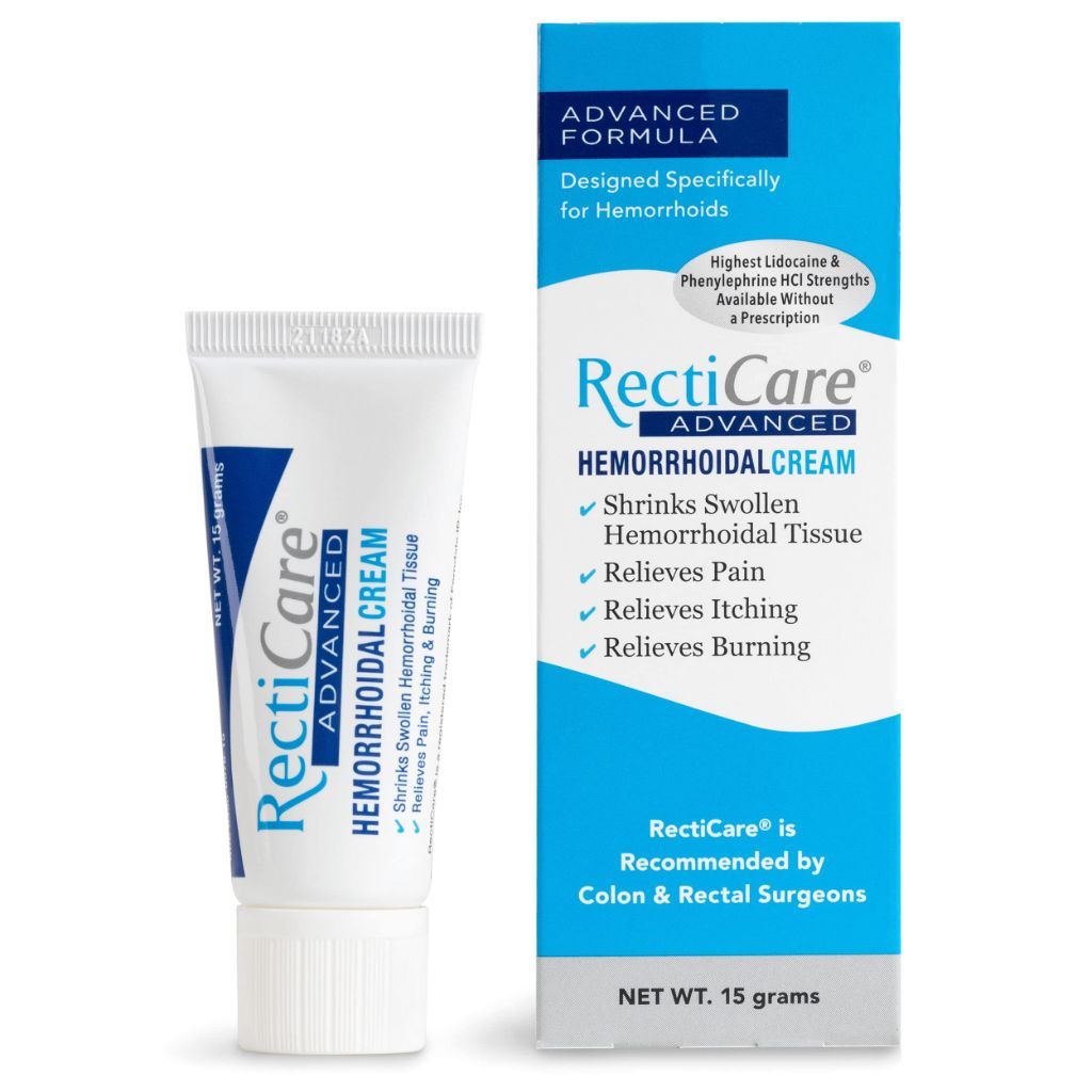 RectiCare Advanced Hemorrhoidal Cream: Advanced Treatment to Shrink & Soothe Hemorrhoids - Itch & Burn Relief - 15g
