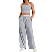 ONFERS 2 Piece Sets for Women Summer Yoga Set, Small, Gray