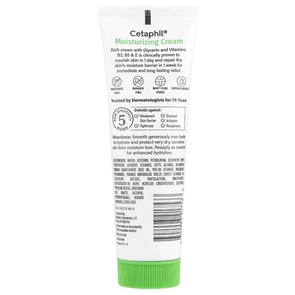 Cetaphil, Moisturizing Cream, Fragrance Free, 3 oz (85 g)