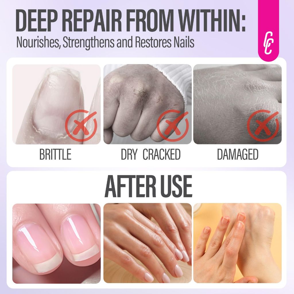CHUCHU Nail Growth Serum for Summer: 15ML Lavender Organic Nail Oil with Vitamin B & E