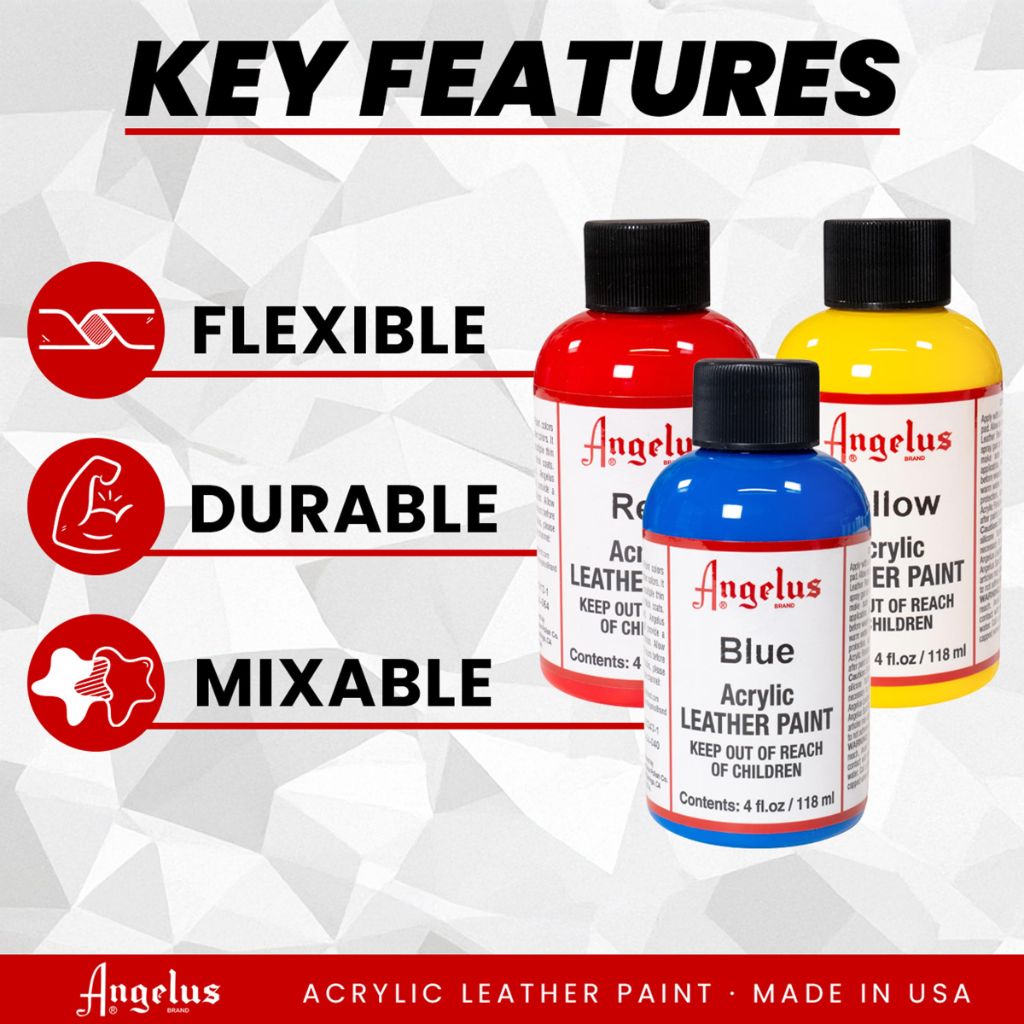 Angelus Acrylic Leather Paint, 4 Fl Oz (Pack of 1), Rich Brown