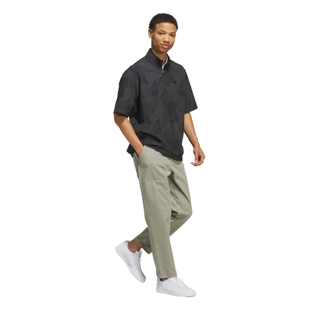 Adidas Men's Go-to DWR Short Sleeve Half-Zip Pullover, Black, Large