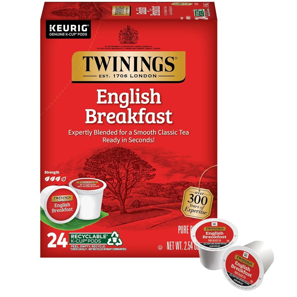 Twinings English Breakfast Black Tea K-Cup Pods for Keurig - 24ct