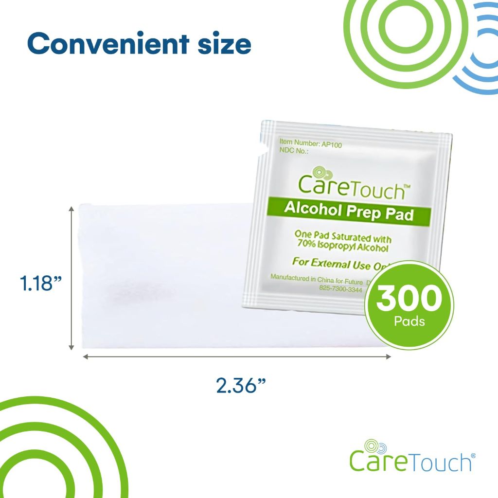 Alcohol Wipes | Individually Wrapped Alcohol Prep Pads with 70% Isopropyl Alcohol - 300 count