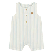 Calvin Klein Baby Boy's Striped Gauze Sunsuit - Vanilla Ice Stripes, 3-6 Months