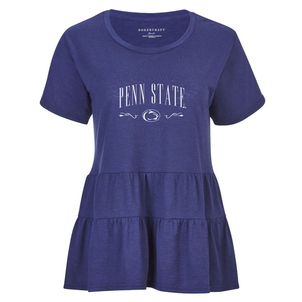 Boxercraft Women's Penn State University Willow Tee, Navy, Medium