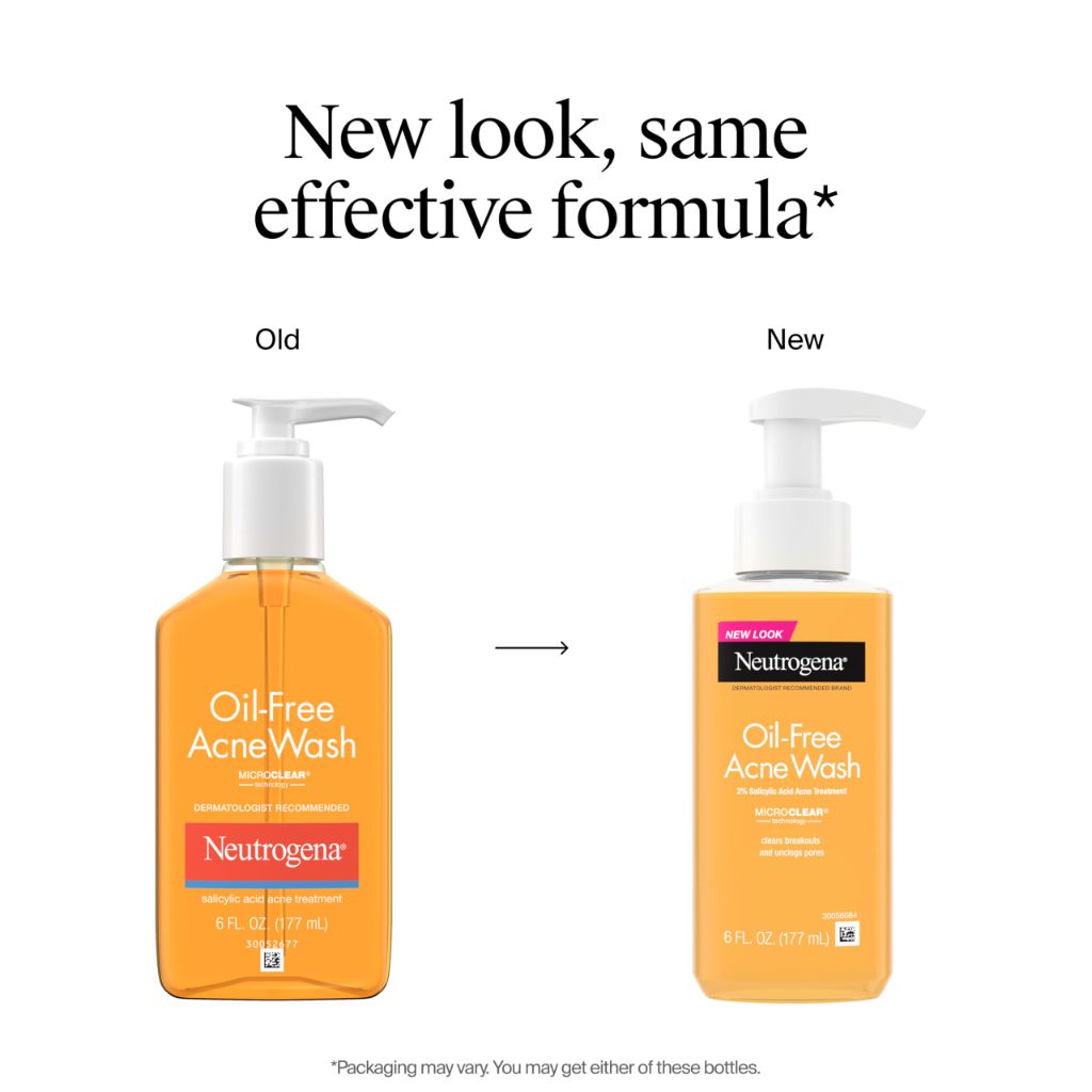 Neutrogena Oil-Free Acne Face Wash with 2% Salicylic Acid, 6 fl. oz