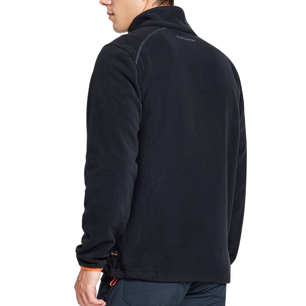 DURAWERK Men's Full-Zip Fleece Jacket - Black, XL